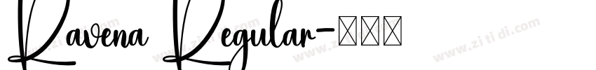 Ravena Regular字体转换